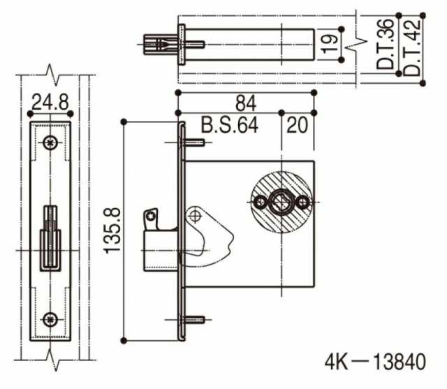 錠ケース / 1個入り HH-4K-13840 交換用 部品 YKK AP