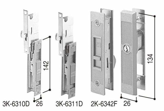 引戸錠セット 2枚建用 / 1セット入り HH-J-0814 交換用 部品 YKK AP