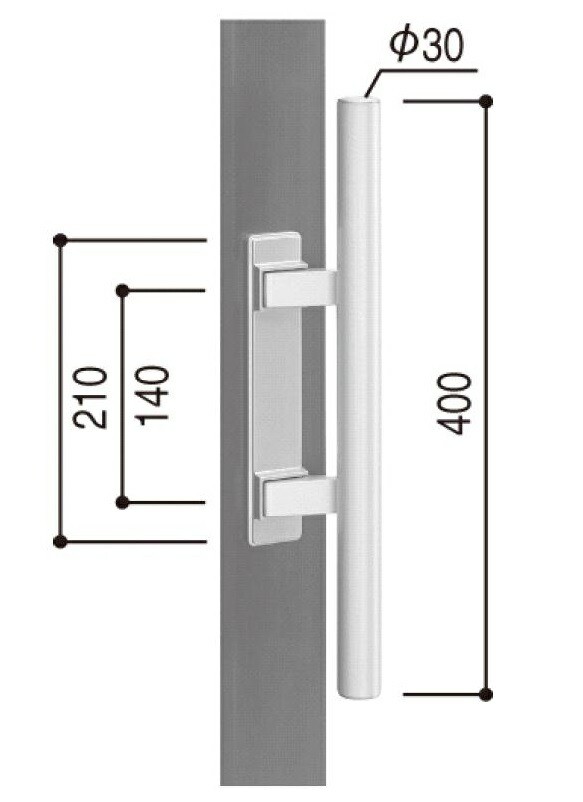 プッシュプルハンドル(バーハンドル) / 1個入り KAG-H-101-TD 交換用 部品 YKK AP