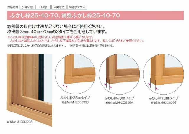 ふかし枠 プラマードU 引き違い窓用 四方 40mm W：2001〜3000mm × H：1201〜1400mm かんたんマドリモ オプション品 YKKAP