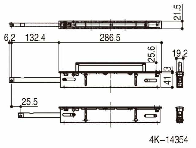 収納式引手 / 1個入り HH-4K-14354 交換用 部品 YKK APの通販は