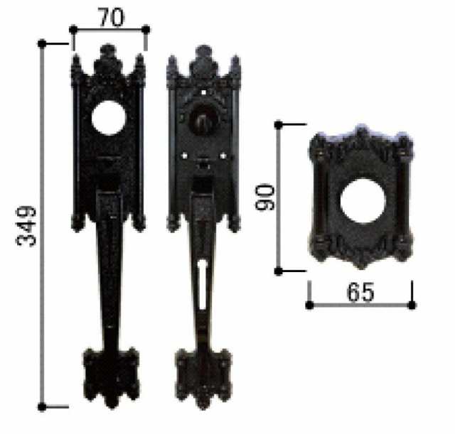 サムラッチハンドル / 1セット入り HH-J-0023 交換用 部品 YKK AP