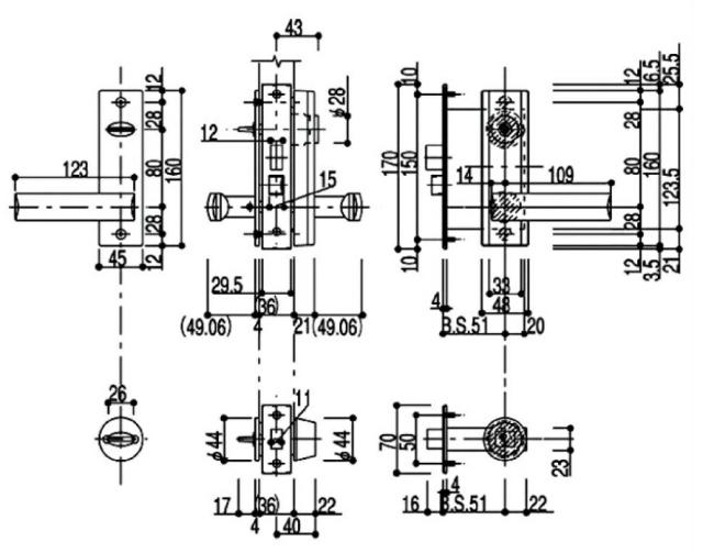 レバーハンドル錠セット / 1セット入り HH-J-0693U9 交換用 部品 YKK APの通販は 36,890円