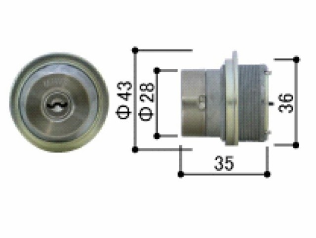 交換用シリンダー / 1セット入り HH-J-0124U9 交換用 部品 YKK AP