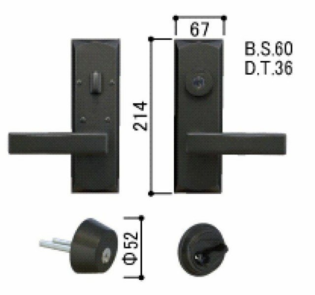 レバーハンドル・台座・サムターン / 1セット入り HH-J-0180 交換用 部品 YKK AP