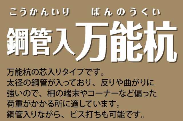 樹脂製 鋼管入万能杭 φ80 × 2,100mm / 2本入り SB-8021 大研化成工業の