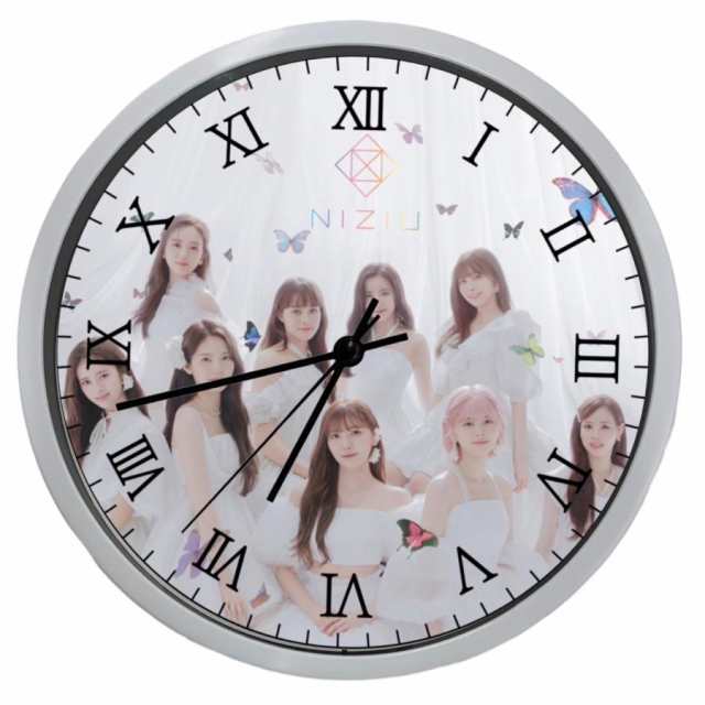 NiziU ニジュー 掛け時計 WallClock 壁掛け 時計 直径23cm 韓流 グッズ ...