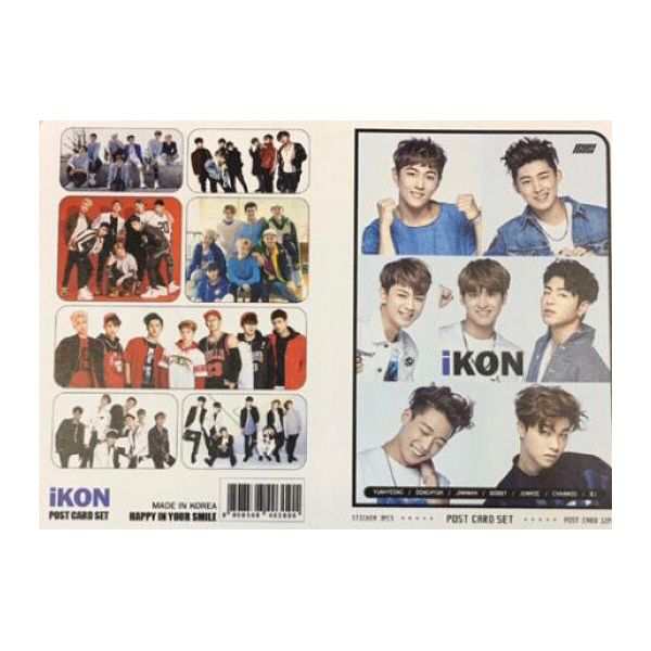 iKON アイコン ポストカード＆ ステッカーセット 韓流 グッズ th029-1の通販はau PAY マーケット - アンジーソウル