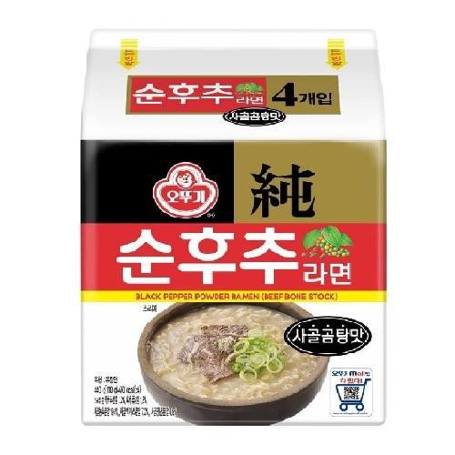 4個セット オットギ 純胡椒ラーメン コショウラーメン 牛骨コムタン味 即席袋めん インスタントラーメン 韓国食品 ye004-2a｜au PAY  マーケット