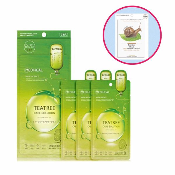 国内発送 美容マスク メディヒール ティーツリーケア ソルーションアンプルマスクjex シートマスク おまけ付き Zm001 5の通販はau Pay マーケット アンジーソウル