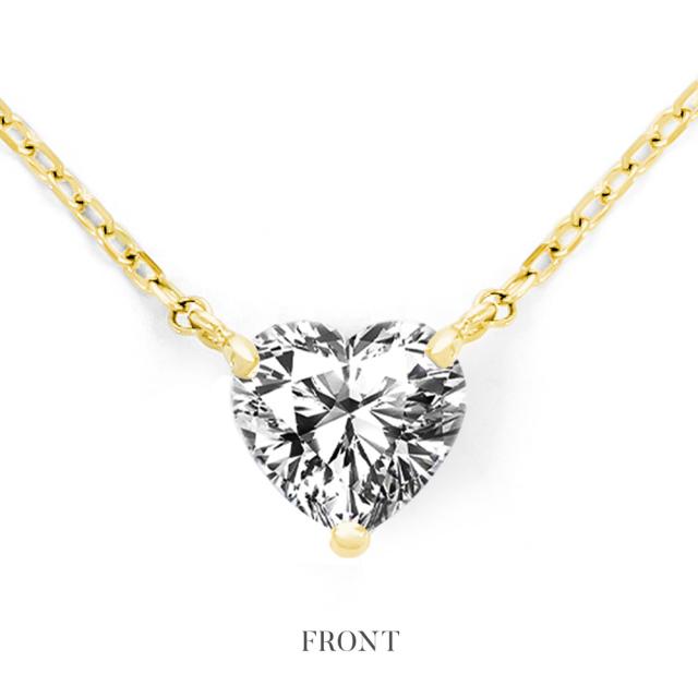 ダイヤモンド ネックレス 0.50ct ゴールド ハート 一粒 ダイヤネックレス ゴールドネックレス 0.5ct 一粒ダイヤ ラボグロウン ダイヤ レディース ジュエリー アクセサリー シンプル 大人 可愛い 誕生日 プレゼント 女性 ギフト K18 母の日_2