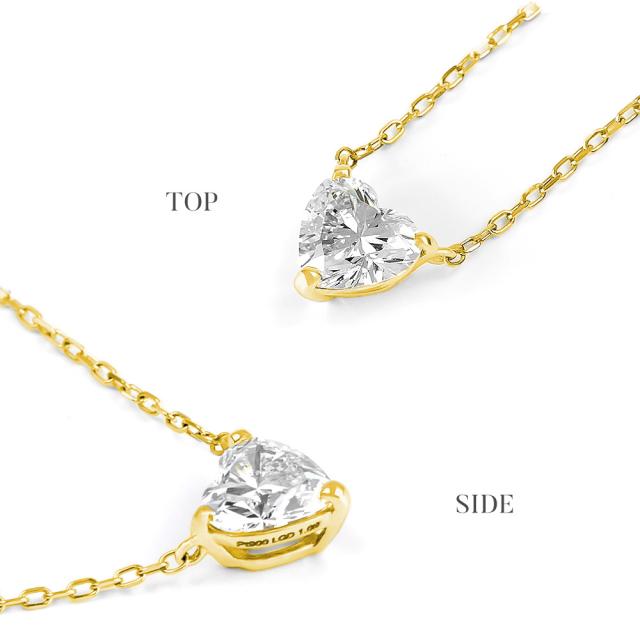 ダイヤモンド ネックレス 0.50ct ゴールド ハート 一粒 ダイヤネックレス ゴールドネックレス 0.5ct 一粒ダイヤ ラボグロウン ダイヤ レディース ジュエリー アクセサリー シンプル 大人 可愛い 誕生日 プレゼント 女性 ギフト K18 母の日_3