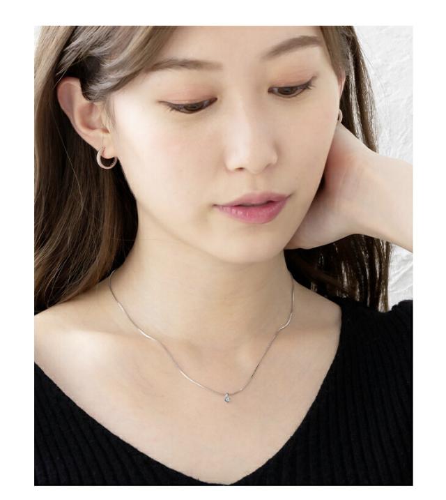 半額 ダイヤモンド ネックレス 一粒 ダイヤモンドネックレス ダイヤネックレス 一粒ダイヤ プラチナ 仕上げ 0.07ct レディース ジュエリー アクセサリー  一粒ネックレス ダイヤ一粒 シンプル ブランド 誕生日 プレゼント 女性 ギフト 売切り_4