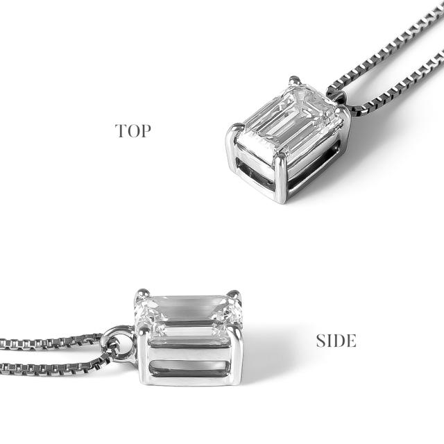 ダイヤモンド ネックレス 0.5ct 一粒 プラチナ レディース  スクエア ダイヤモンドネックレス ダイヤネックレス 角 一粒ダイヤ プラチナ PT900 PT850 ラボグロウン ジュエリー アクセサリー シンプル ブランド 誕生日 プレゼント 女性 ギフト_3