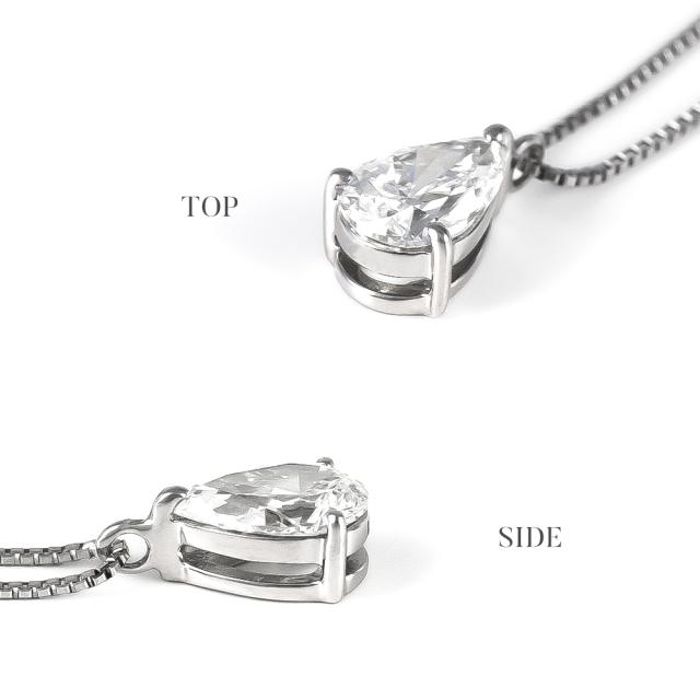 ダイヤモンド ネックレス 0.5ct 一粒 ペアシェイプ 雫 プラチナ レディース ダイヤモンドネックレス ダイヤネックレス 一粒ダイヤ プラチナ PT900 PT850 ラボグロウン ジュエリー アクセサリー シンプル ブランド 誕生日 プレゼント 女性 ギフト 母の日_3