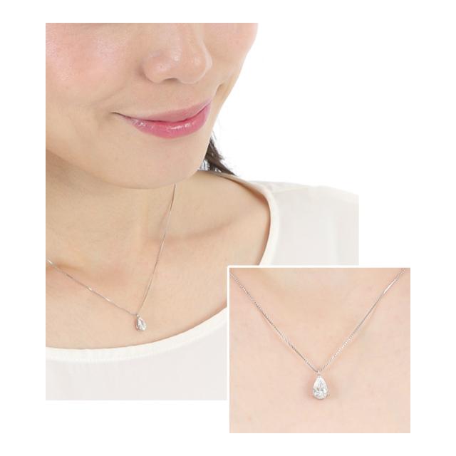 ダイヤモンド ネックレス 0.5ct 一粒 ペアシェイプ 雫 プラチナ レディース ダイヤモンドネックレス ダイヤネックレス 一粒ダイヤ プラチナ PT900 PT850 ラボグロウン ジュエリー アクセサリー シンプル ブランド 誕生日 プレゼント 女性 ギフト 母の日_9