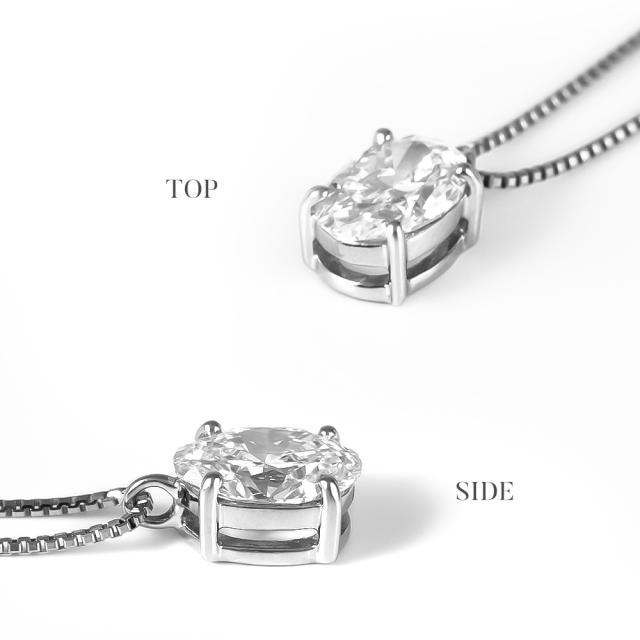 ダイヤモンド ネックレス 一粒 ダイヤモンドネックレス ダイヤネックレス 0.50ct オーバル 一粒ダイヤ プラチナ PT900 PT850 ラボグロウン レディース ジュエリー アクセサリー シンプル ブランド 誕生日 プレゼント 女性 ギフト 母の日_3