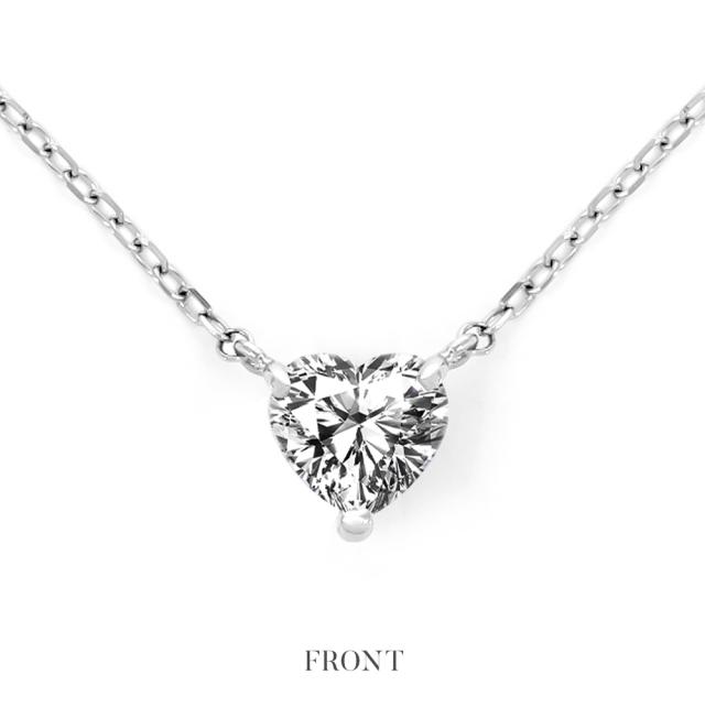ダイヤモンド ネックレス 0.50ct プラチナ ハート 一粒 ダイヤネックレス プラチナネックレス 0.5ct 一粒ダイヤ ラボグロウン ダイヤ レディース  ジュエリー アクセサリー シンプル かわいい 大人 可愛い 誕生日 プレゼント 女性 ギフト_2