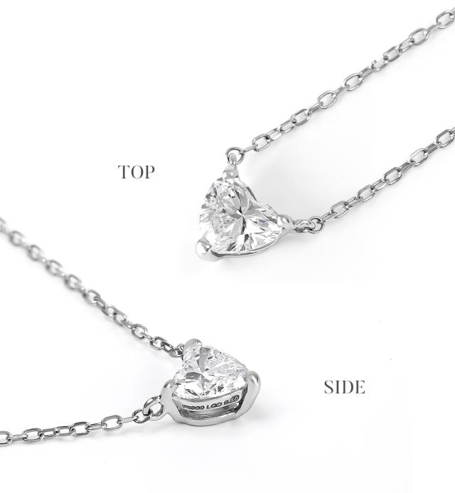 ダイヤモンド ネックレス 0.50ct プラチナ ハート 一粒 ダイヤネックレス プラチナネックレス 0.5ct 一粒ダイヤ ラボグロウン ダイヤ レディース  ジュエリー アクセサリー シンプル かわいい 大人 可愛い 誕生日 プレゼント 女性 ギフト_3
