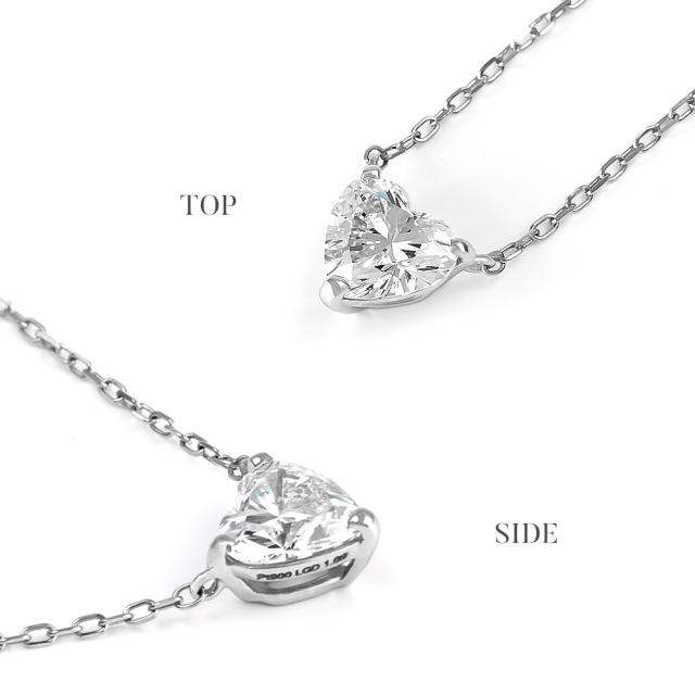 【最高級の逸品】【ハート型】ダイヤモンドネックレス・ペンダント《1ct》☆刻印有☆《限定販売》★プラチナ仕上★ ダイヤモンド ネックレス プラチナ ハートカット 大粒1.026