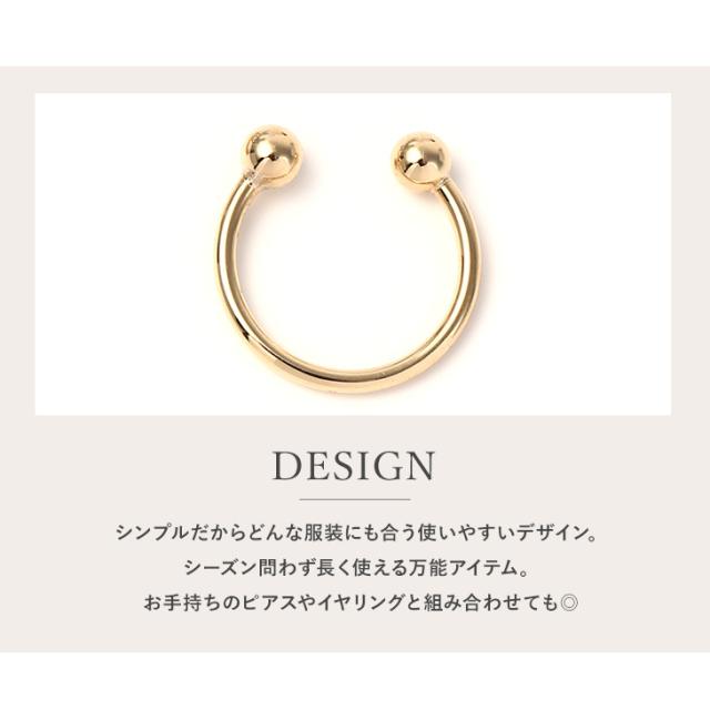 イヤーカフ レディース 金属アレルギー イヤリング イヤカフス イヤカフ 大ぶり ゴールド 18金 K18 18K イエロー イヤークリップ痛くない ジュエリー アクセサリー  シンプル 彼女 かわいい 誕生日 プレゼント 女性 アクセサリー_5
