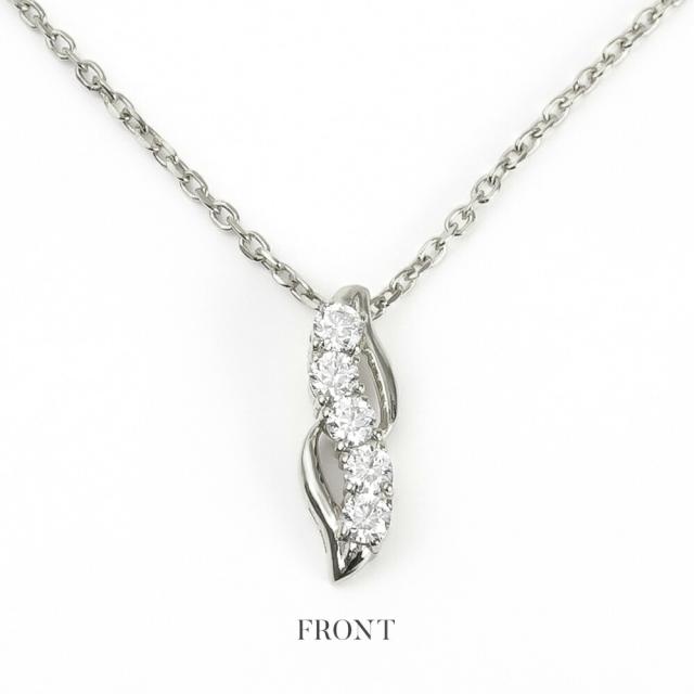 モアサナイト ネックレス レディース コラボ プラチナ ゴールド ブランド クロス 5石 0.15ct 金属アレルギー ニッケルフリー ノンアレルギー シルバー シンプル ペンダント 大人 可愛い かわいい ジュエリー アクセサリー プレゼント 女性 誕生日 彼女 母の日