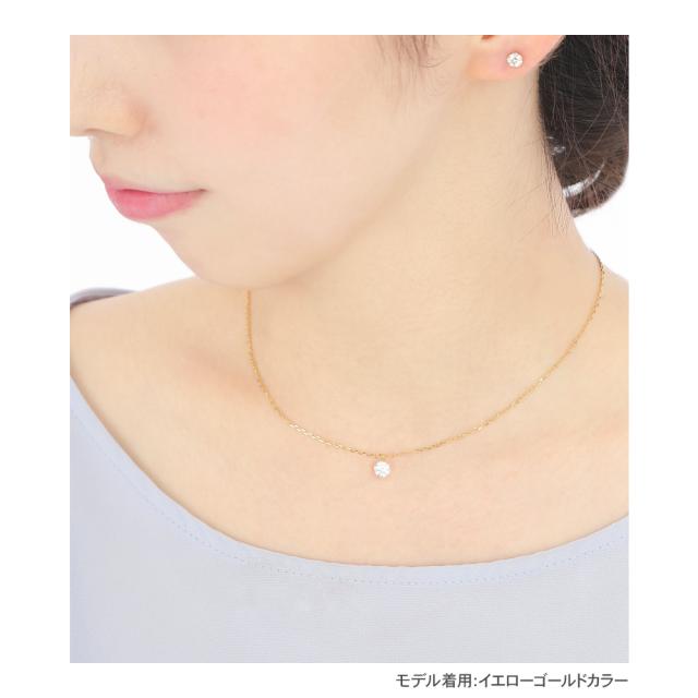 モアサナイト ネックレス レディース 一粒 ステンレス316L 0.45ct ブランド 金属アレルギー ホワイト ゴールド ピンク ニッケルフリー ノンアレルギー ステンレス シンプル ペンダント 大人 可愛い ジュエリー アクセサリー プレゼント 女性 誕生日 彼女 ギフト 母の日