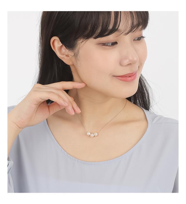 パール ネックレス 三粒 ステンレス 真珠 スルーネックレス 7mm-7.5mm 宇和島 本真珠 あこや真珠 サージカルステンレス 冠婚葬祭 フォーマル レディース ジュエリー アクセサリー シンプル 結婚式 入学式 卒業式 成人式 二十歳 プレゼント誕生日 ギフト_7