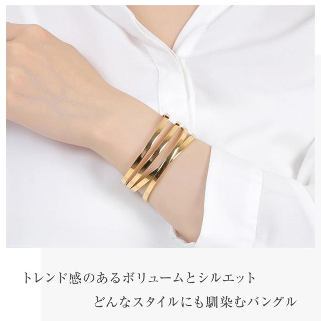 ブレスレット バングル レディース メンズ 金属アレルギー対応 つけっぱなし サージカル ステンレス 医療用 ステンレス316l ゴールドブレスレット 金属アレルギー ゴールド シルバー 太め ジュエリー アクセサリー シンプル 誕生日 プレゼント 女性 ギフト_8