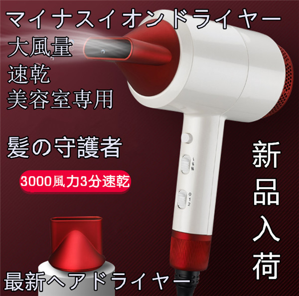 話題新作 期間限定 ヘアドライヤー マイナスイオンドライヤー 大風量 1800w大功率 3段 風温風量 2段階調節 速乾 業務用 家庭用 旅行用ドの通販はau Pay マーケット ネヴァーモアショップ