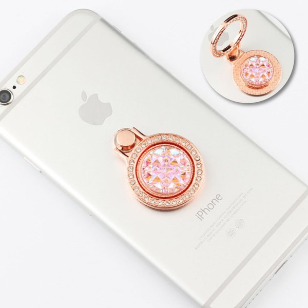 バンカーリング スマホリング かわいい おしゃれ キラキラ リング ラメ ストーン 丸型 落下防止の通販はau Pay マーケット Sbモール