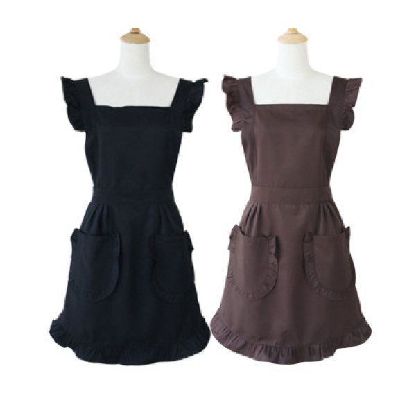 エプロン おしゃれ かわいい フリル カフェ 風 レディース 無地 ポケット プレゼントの通販はau Pay マーケット Sbモール