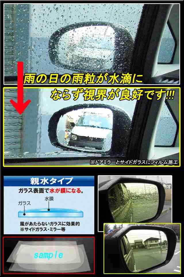 松印 親水ドアミラーフィルム 車種別専用設計 ヴァンガード A33w A38wの通販はau Pay マーケット カーアクセサリー松印