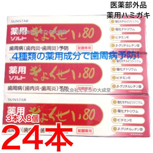 リニューアル 薬用 ぎょくせい 80 115g 24個 サンスター 歯周病予防 医薬部外品 薬用歯磨き粉 薬用ぎょくせい