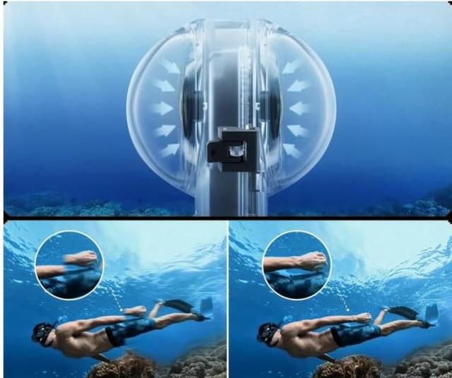 Insta360 X3/ Insta360 X4対応機種選択 PC素材 防水ケース アダプタ ネジ ネジスパナ 4点セット 防水ハウジングケース 防水シェル ダイビング保護カバー 防水 防塵 保護ケース 耐水圧 水中でのHD撮影 水深 50m 水中撮影用 密閉カバー スタンドフレーム クリア ハードケース_5