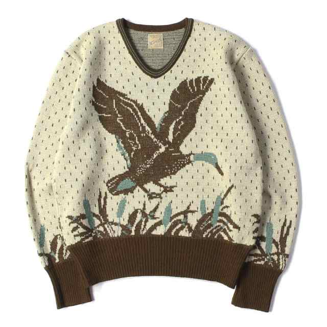 Belafonte ベラフォンテ セーター ダック柄 ジャガード Vネック ニット セーター Ragtime Wild Duck Sweater ベージュ L メンズ 美の通販はau Pay マーケット ブランド古着のbeegle By Boo Bee