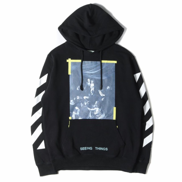 off white diag caravaggio hoodie blue