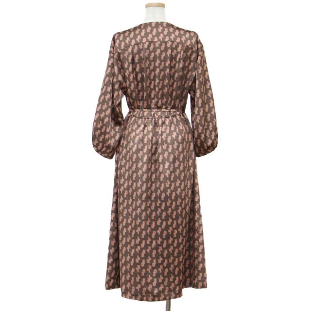 Rope ロペ ワンピース ドレス ロング カシュクール 2way モノグラムツイルカシュクール風ワンピース 19秋冬 ブラウン 茶 38 レディの通販はau Pay マーケット ブランド古着のbeegle By Boo Bee