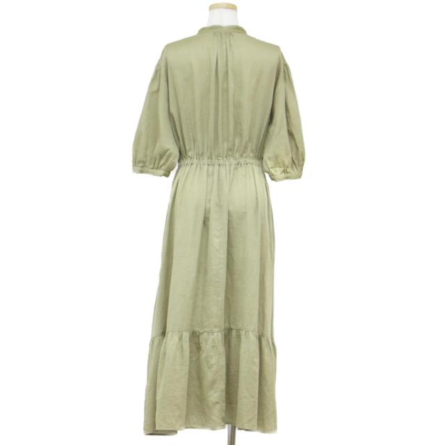 Macphee マカフィー ワンピース シャツ ロング マキシ 五分袖 ギャザー ティアード ドローコード Vネック コットンドビーサテン コットンの通販はau Pay マーケット ブランド古着のbeegle By Boo Bee
