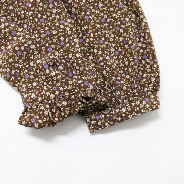 保証書付 Spick Span スピックアンドスパン ワンピース ロング 長袖 小花柄 フロレット フラワープリント ブラウン 茶 レディース 美 クーポン発行 Btygravelmart Ca