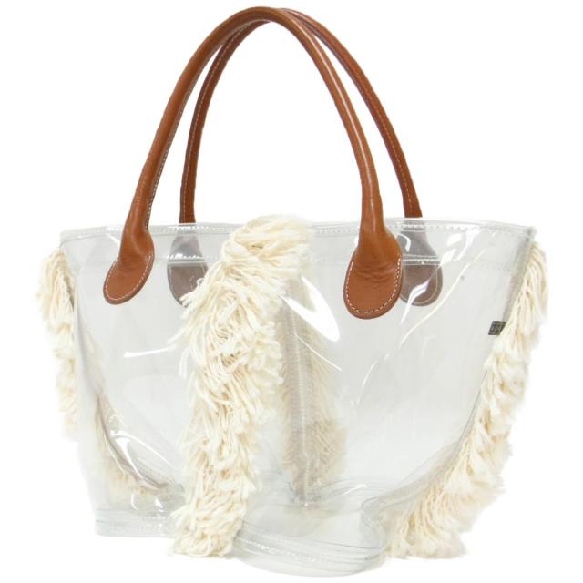 Ludlow ラドロー バッグ トートバッグ 舟形 フリンジ レザーハンドル Pvc ビニール M クリア ベージュ 鞄 カバン レディース 中古 の通販はau Pay マーケット ブランド古着のbeegle By Boo Bee
