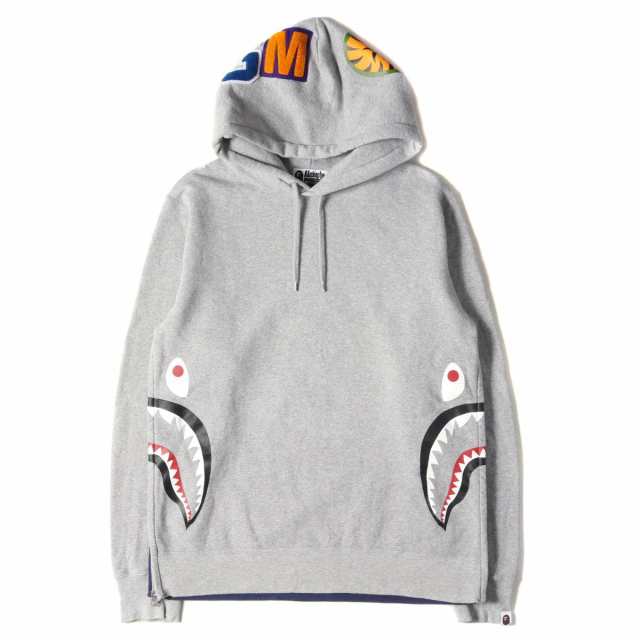 A Bathing Ape エイプ パーカー カラーカモ 猿迷彩 サイド シャークパーカー グレー ブルーカモ L メンズ 中古 K2994 の通販はau Pay マーケット ブランド古着のbeegle By Boo Bee