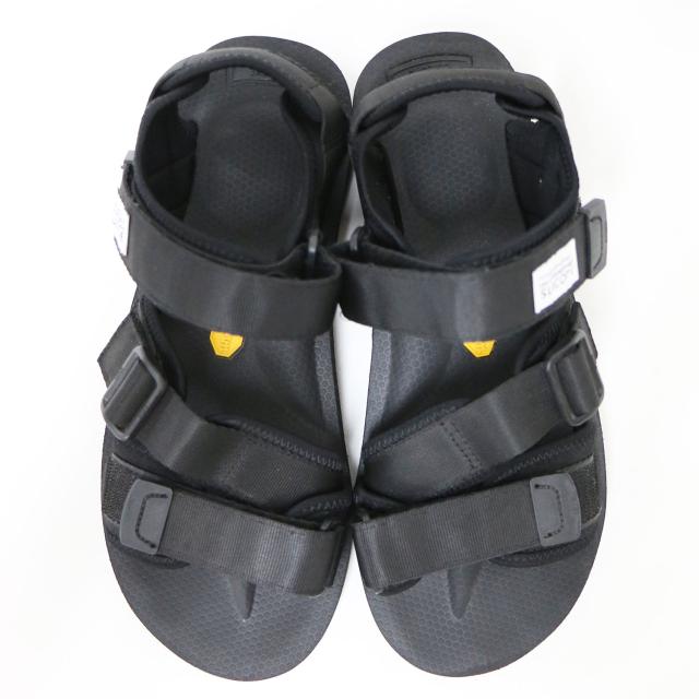 SUICOKE スイコック サンダル ブラック 黒 サイズ:US7(25.0cm) / ベルクロ ストラップ サンダル / KISEE-V スポーツサンダル フラット ビブラムソール / シューズ 靴【レディース】【中古】【K4467】
