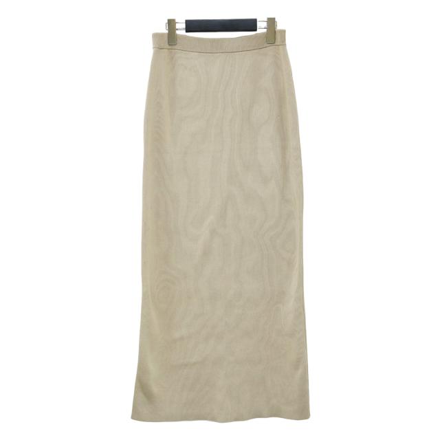 Plage プラージュ スカート ベージュ サイズ:38(M) / 25春夏 マーセライズ コットン ニット スカート / mercerize cotton kn ロング Iライン ウエストゴム コットン / ボトムス【レディース】【中古】【美品】【K4467】