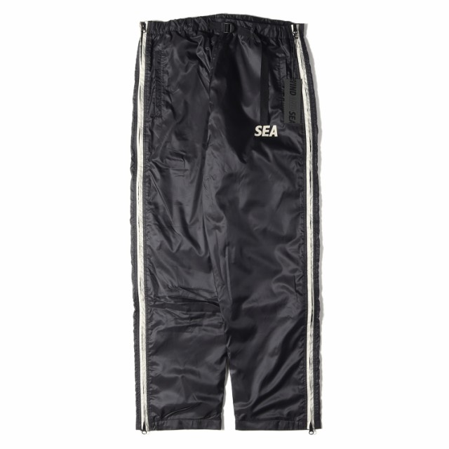 WIND AND SEA ウィンダンシー パンツ 裏地 フリース付き サイドジップパンツ SIDE ZIP PANTS 19AW ブラック 黒 L  ボトムス ズボン【メン｜au PAY マーケット