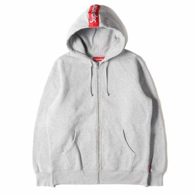 Supreme シュプリーム パーカー フードロゴ テープ ジップ スウェットパーカー Logo Tape Zip Up 14AW ヘザーグレー M  トップス 長袖 【｜au PAY マーケット