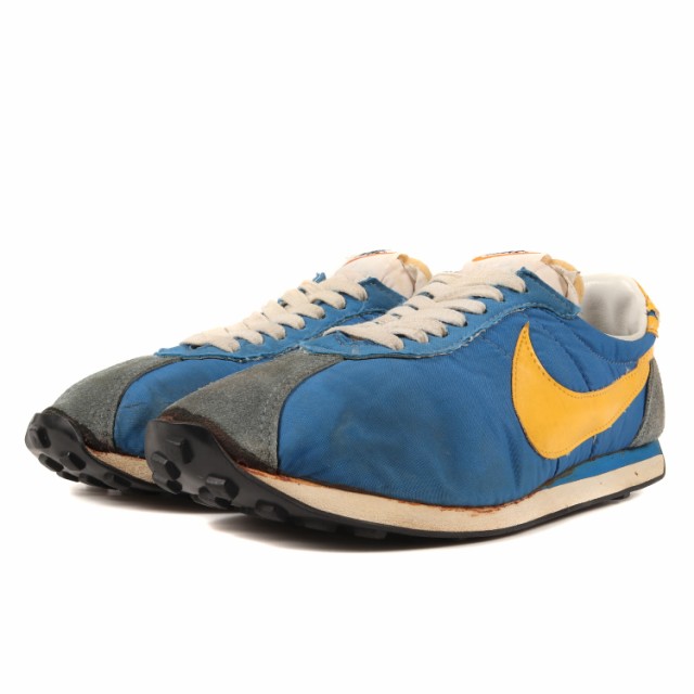 NIKE ナイキ WAFFLE TRAINER ワッフルトレーナー オリジナルモデル 日本製 vintage ヴィンテージ 70s ロイヤルブルー ミディアムイエロー 詳細参照(28～28.5cm位) スニーカー 【メンズ】