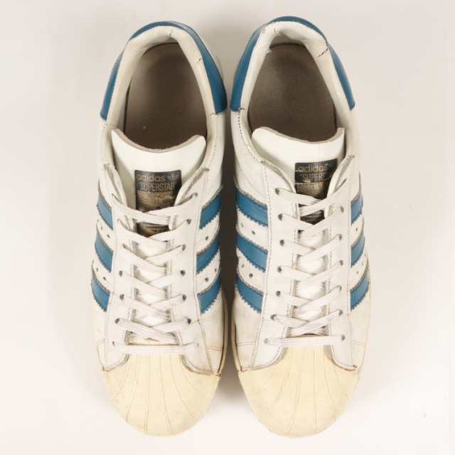 adidas アディダス SUPERSTAR スーパースター 金ベロ オリジナルモデル フランス製 80s vintage ヴィンテージ ホワイト  ブルー 白青 サイ｜au PAY マーケット