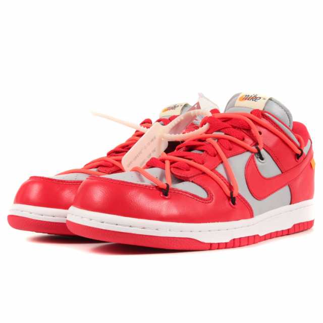 NIKE ナイキ ×OFF-WHITE DUNK LOW LTHR/OW オフホワイト ダンク ローカットスニーカー レッド CT0856-600