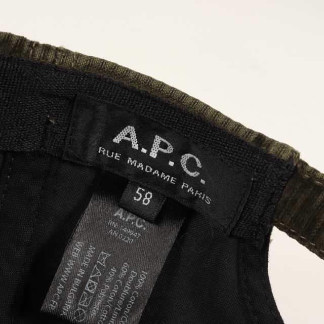 A.P.C. アーペーセー キャップ コーデュロイ 6パネルキャップ 太畝